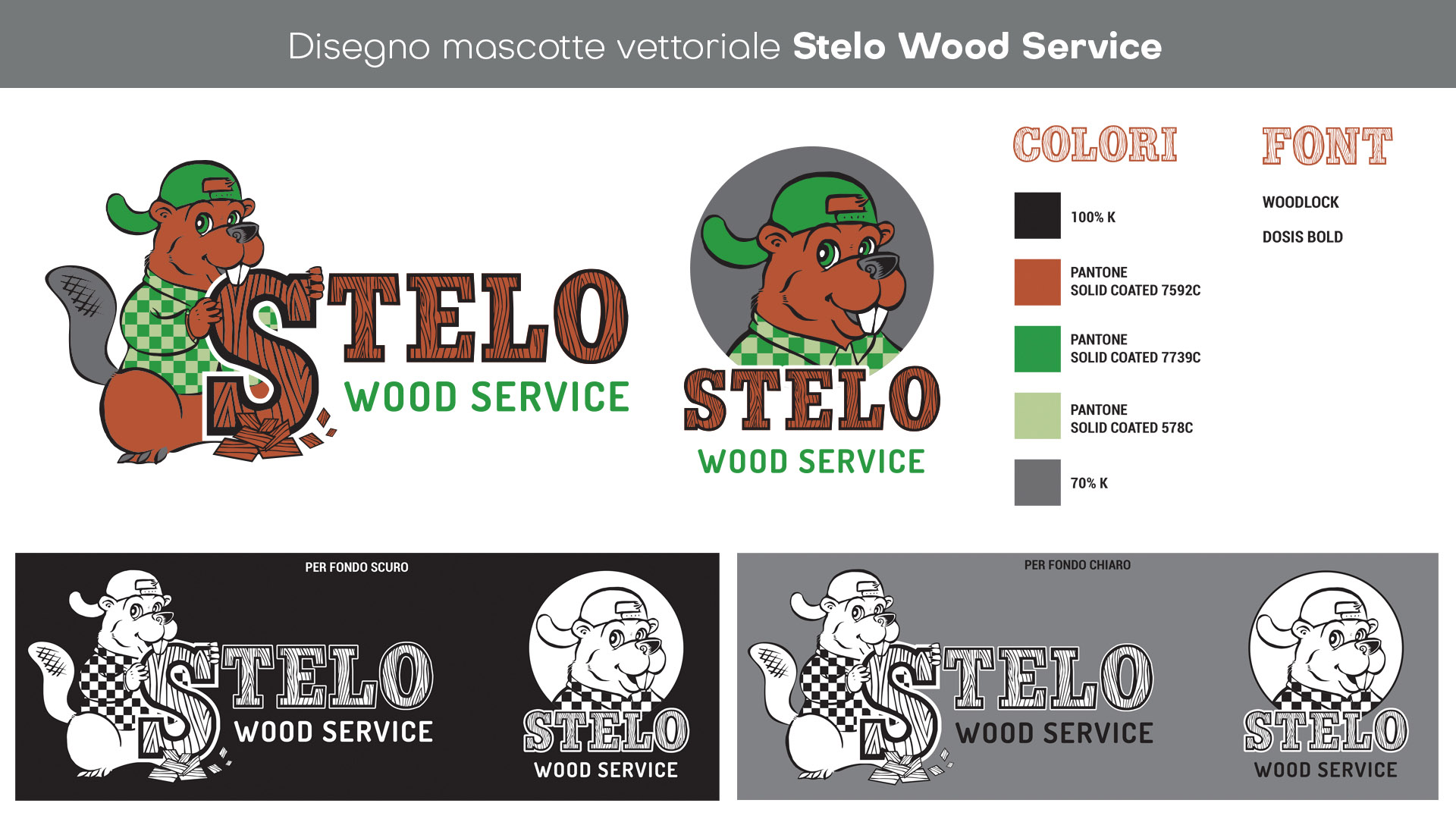 Grafica Stelo Wood Service Pradalunga Bergamo Femaweb Brochure Biglietti Loghi Vetrofanie