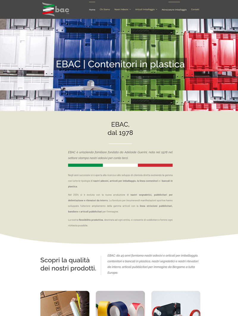 Sito web EBAC Casnigo, by FemaWeb Bergamo